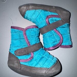 Keen Kids Quilted Boots - Teal and Purple